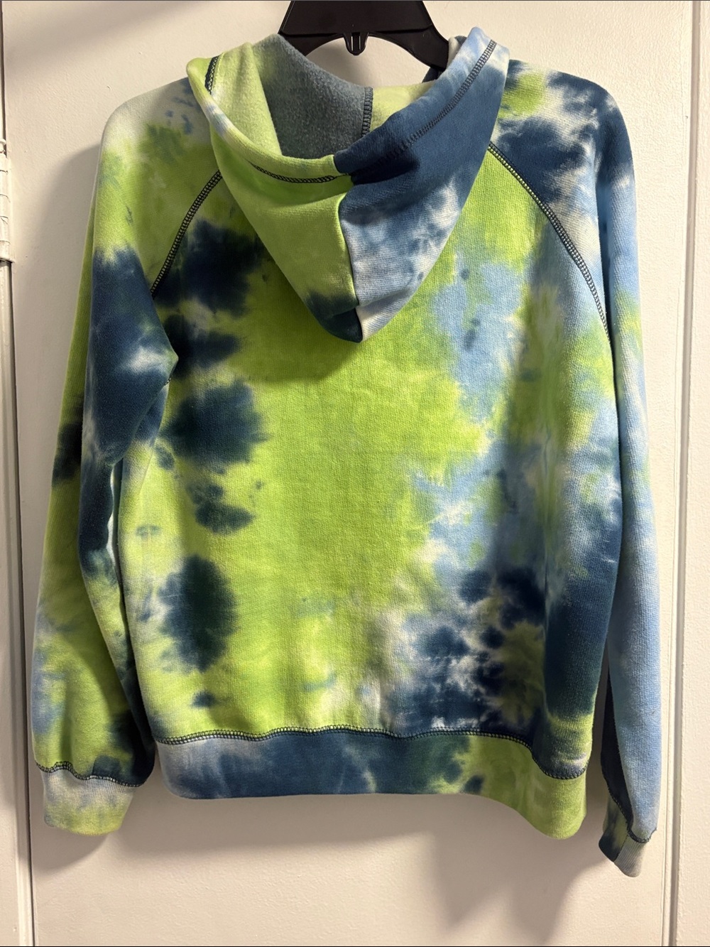 ๐๐ Host Pick ๐๐ MV Sport Lime Green & Navy Tie-Dye Zip Hoodie Size Medium - Picture 3 of 3